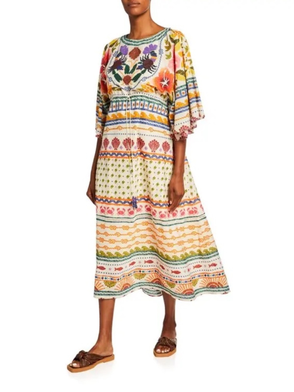 NWT Farm Rio Salt Island Midi Dress